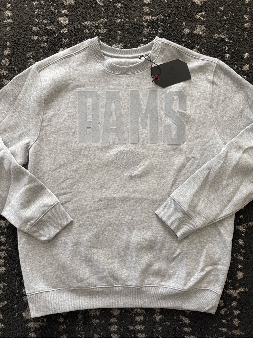 Antigua Los Angeles Rams Heavyweight Pullover Crewneck Sweatshirt